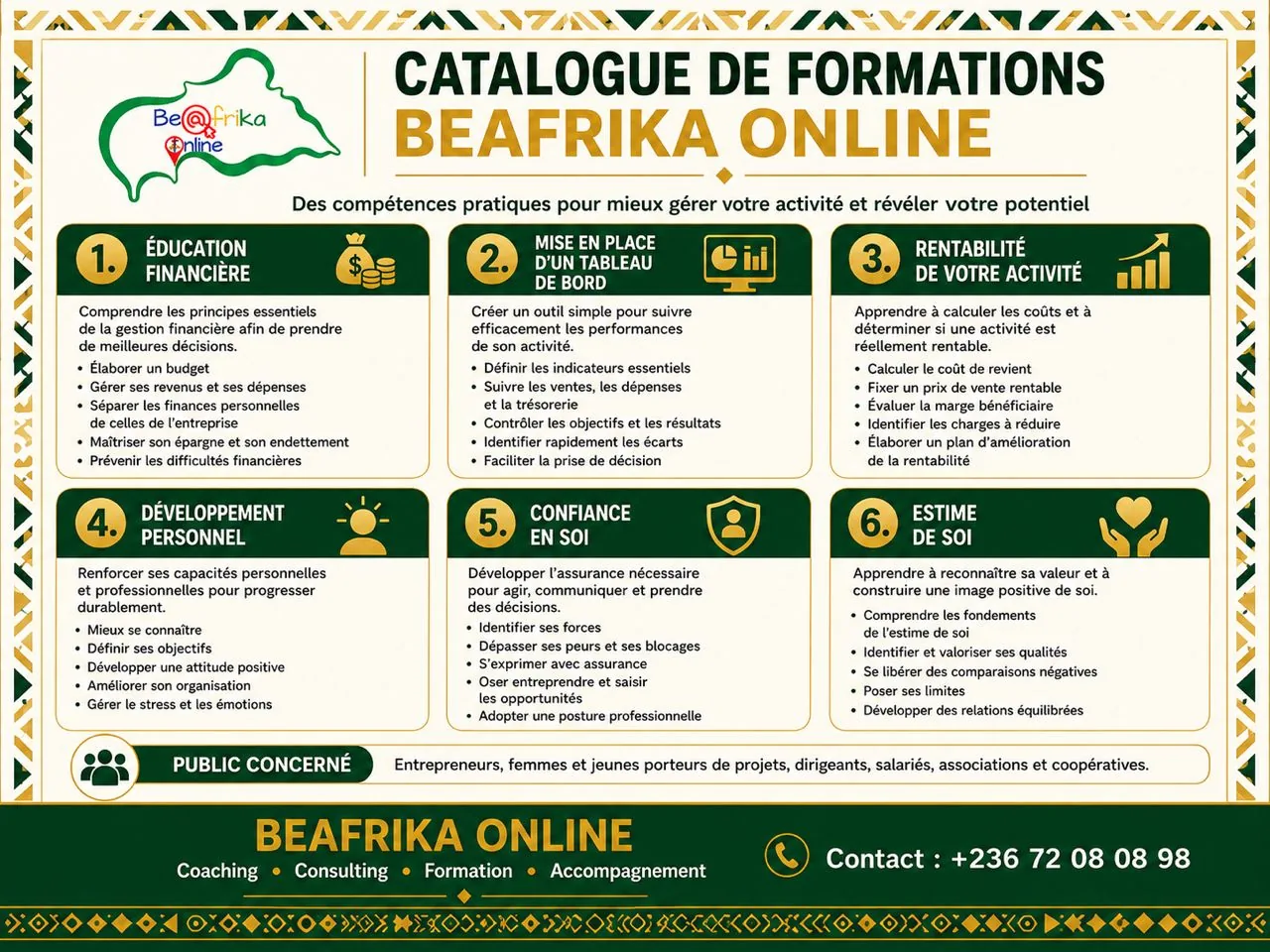 Catalogue des formations Beafrika Online